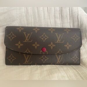 Louis Vuitton Emilie Monogram long wallet in Fuchsia Authentic